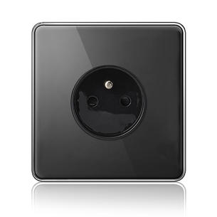Stainless steel Switch AW-French socket-Black